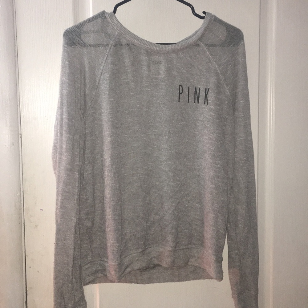 Thin Grey “Pink” Sweater
